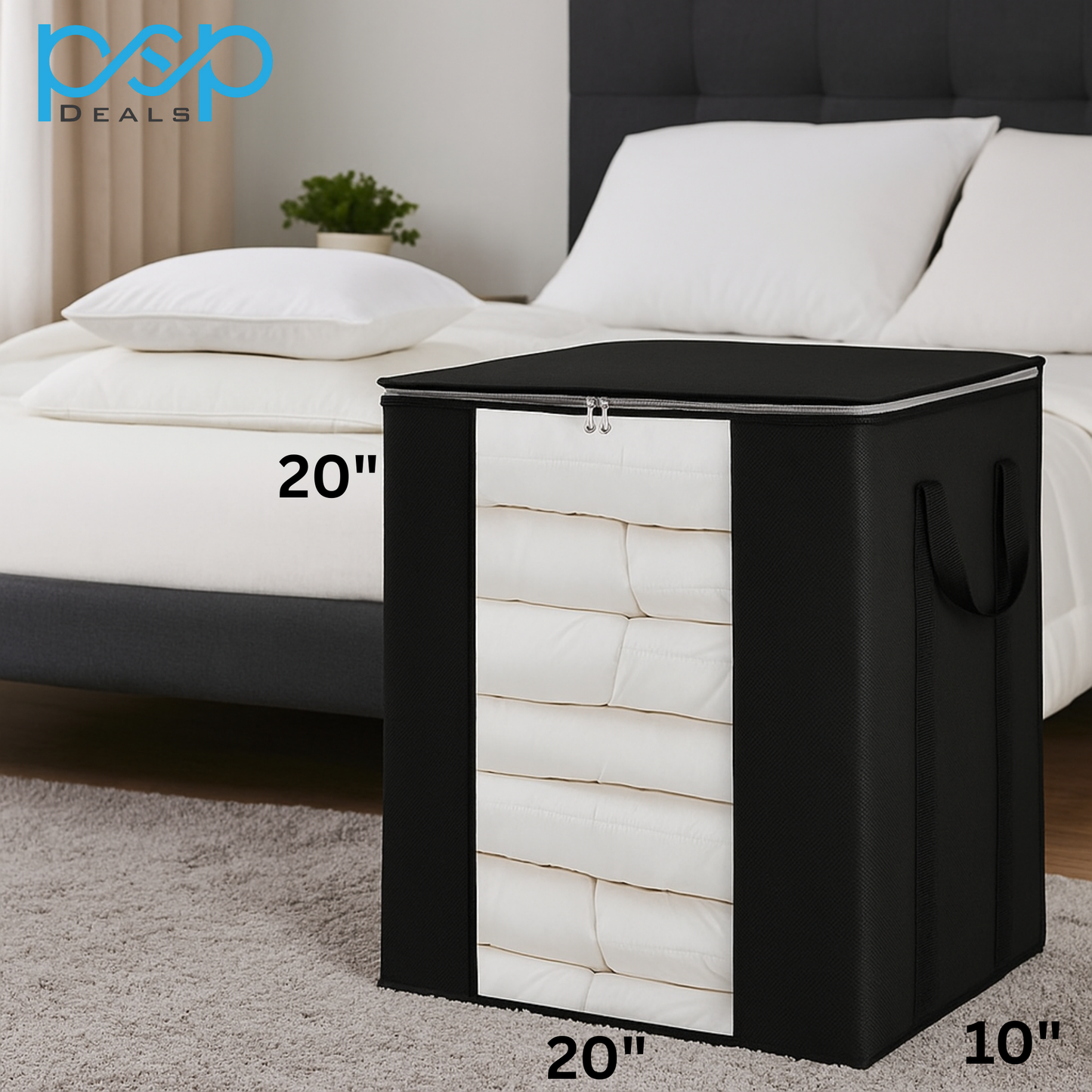 20x20x10 Inch Large Storage Bag with Transparent Window | PSP Deals