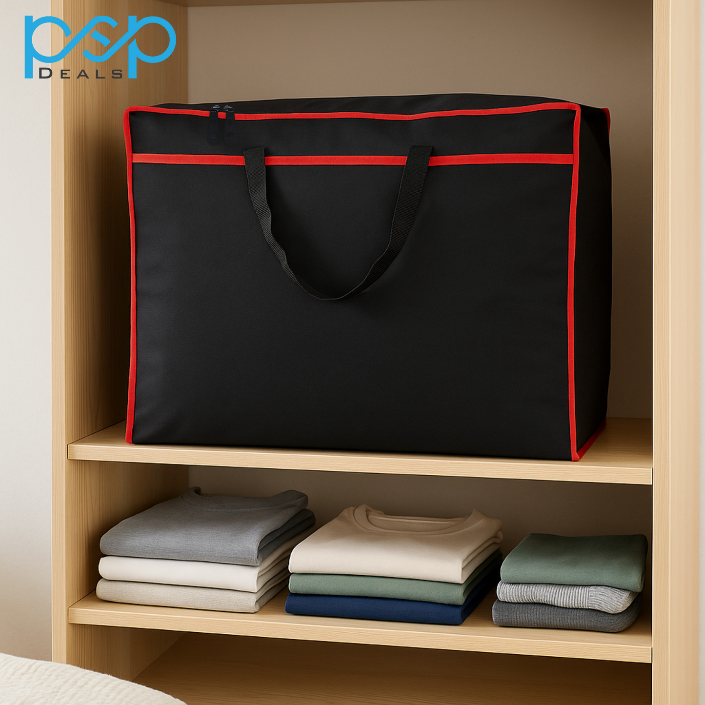Large Storage Bag 24x20x12 Inch – Heavy Duty with Zipper & Handles | PSP Deals