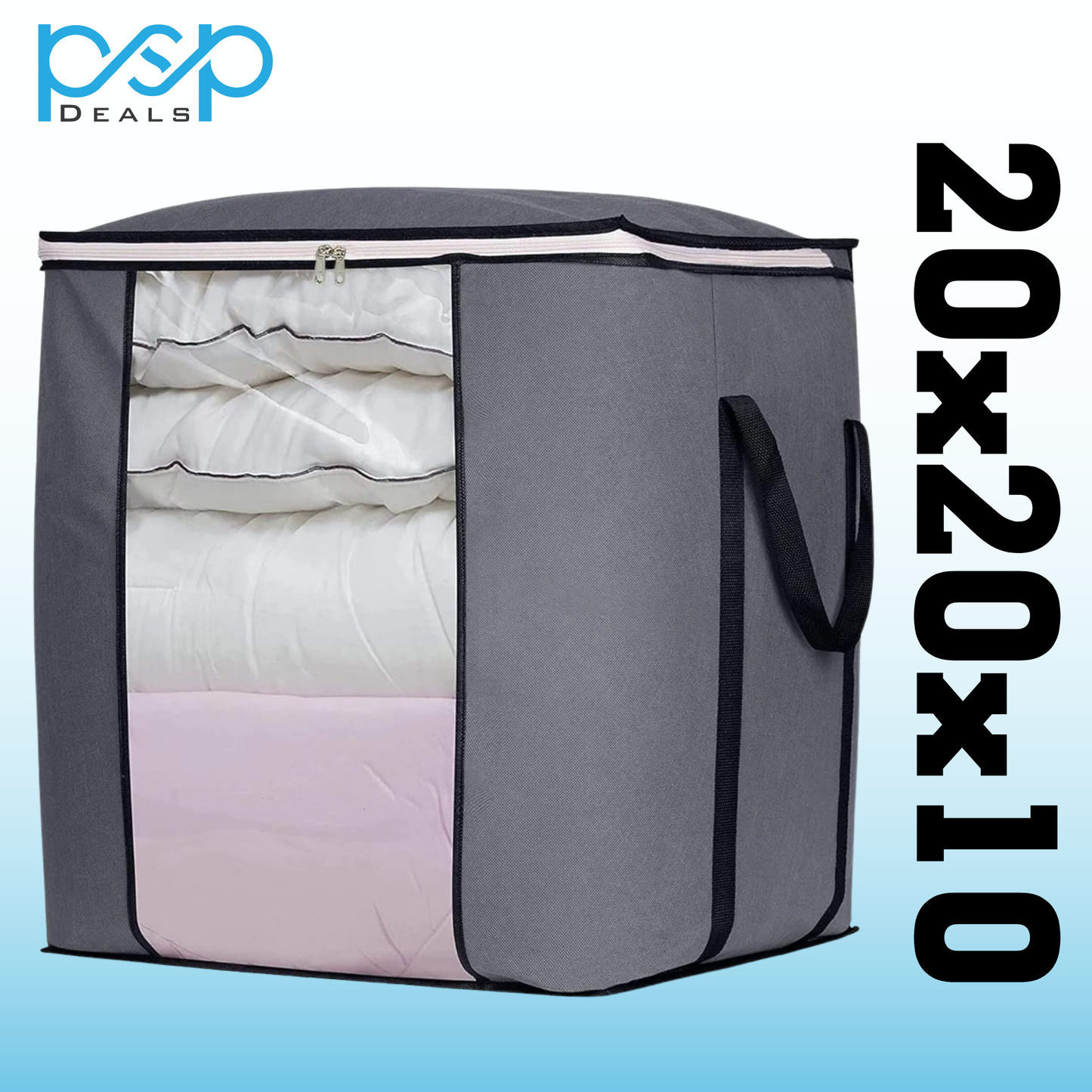 20x20x10 Inch Large Storage Bag with Transparent Window | PSP Deals