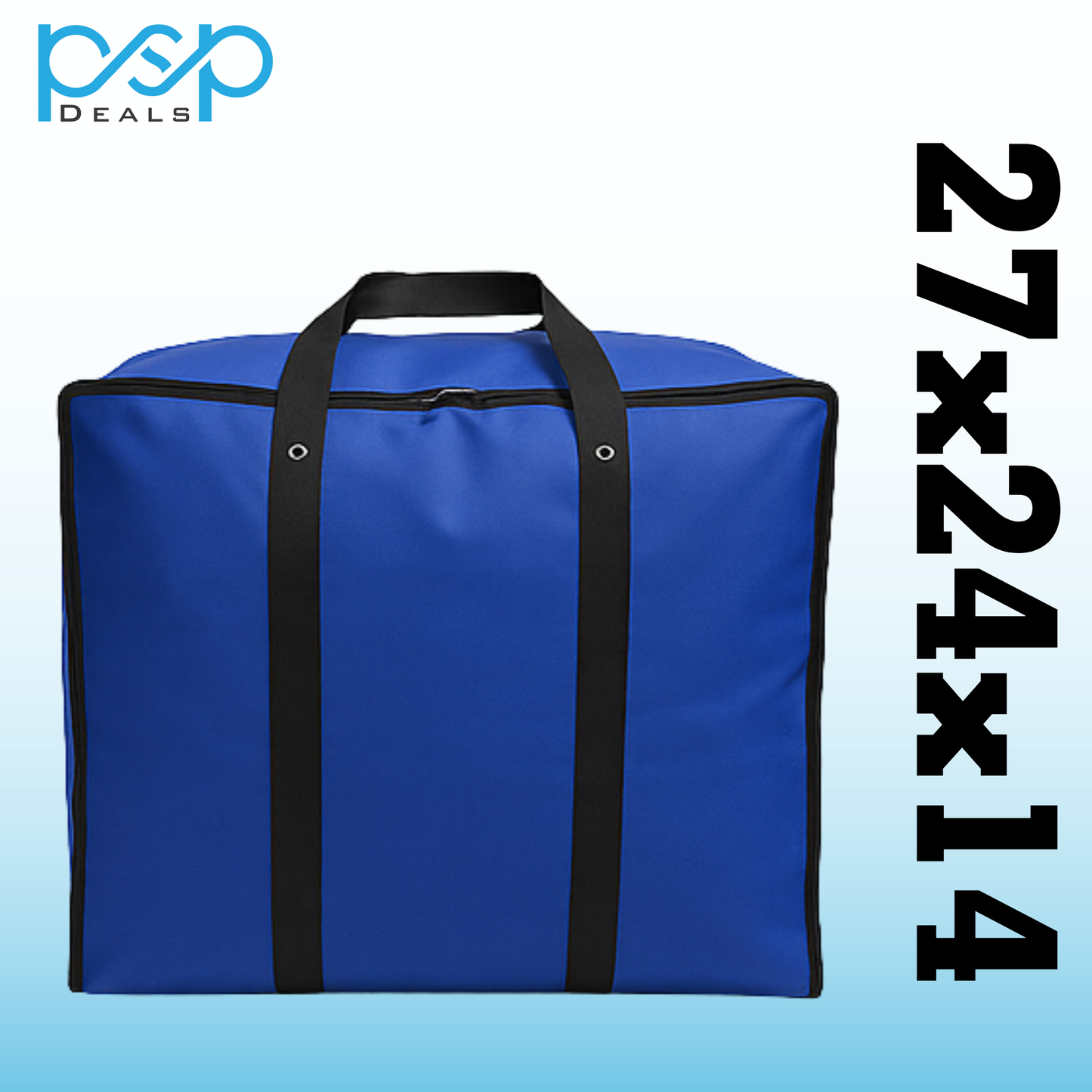 Extra Large Storage Bag 27x24x14 Inch Blue with Zippers & Handles For Quilts – PSP Deals