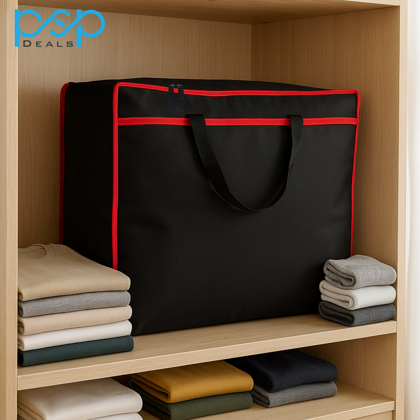 Large Storage Bag 24x20x12 Inch – Heavy Duty with Zipper & Handles | PSP Deals